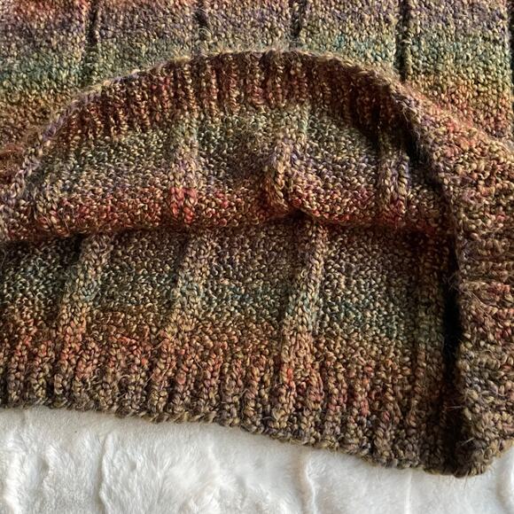 🔥Handmade Ombré Chunky Knit Boho Cottage Fairy Grunge Soft Sweater Unisex 1/2X - Picture 8 of 13